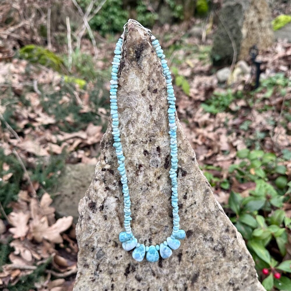 NWT Jay King Larimar Necklace | Sterling Silver | Adjustable 19”–21.5” (265)